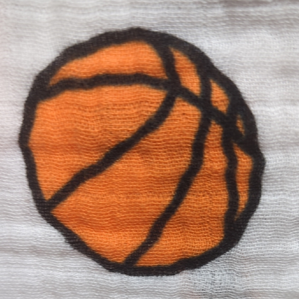 Little Homie Baby Ball Before You Crawl Basketball Muslin Swaddle Blanket Cotton - Picture 9 of 16